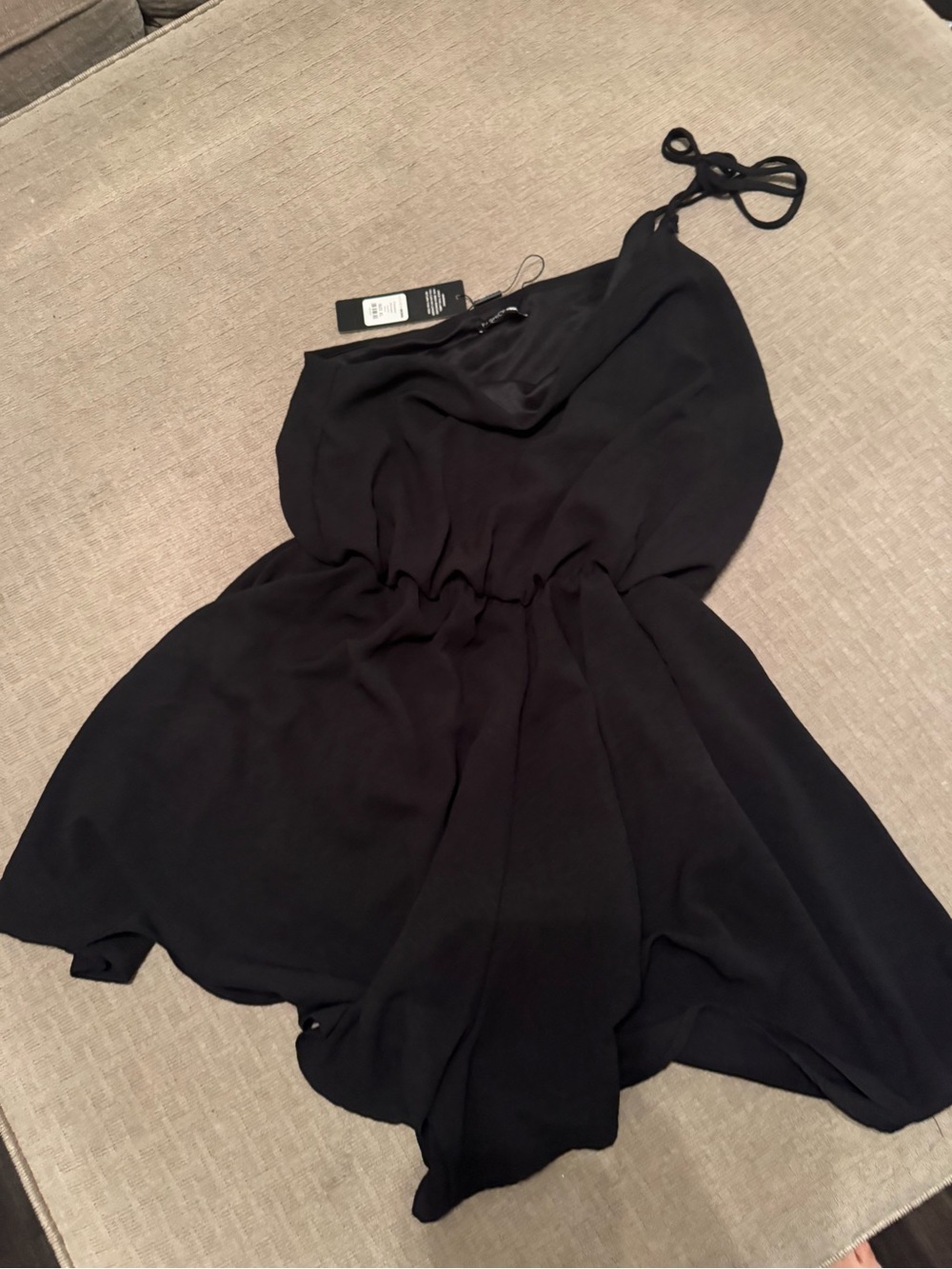 Black Women's Sleeveless A-Line Romper